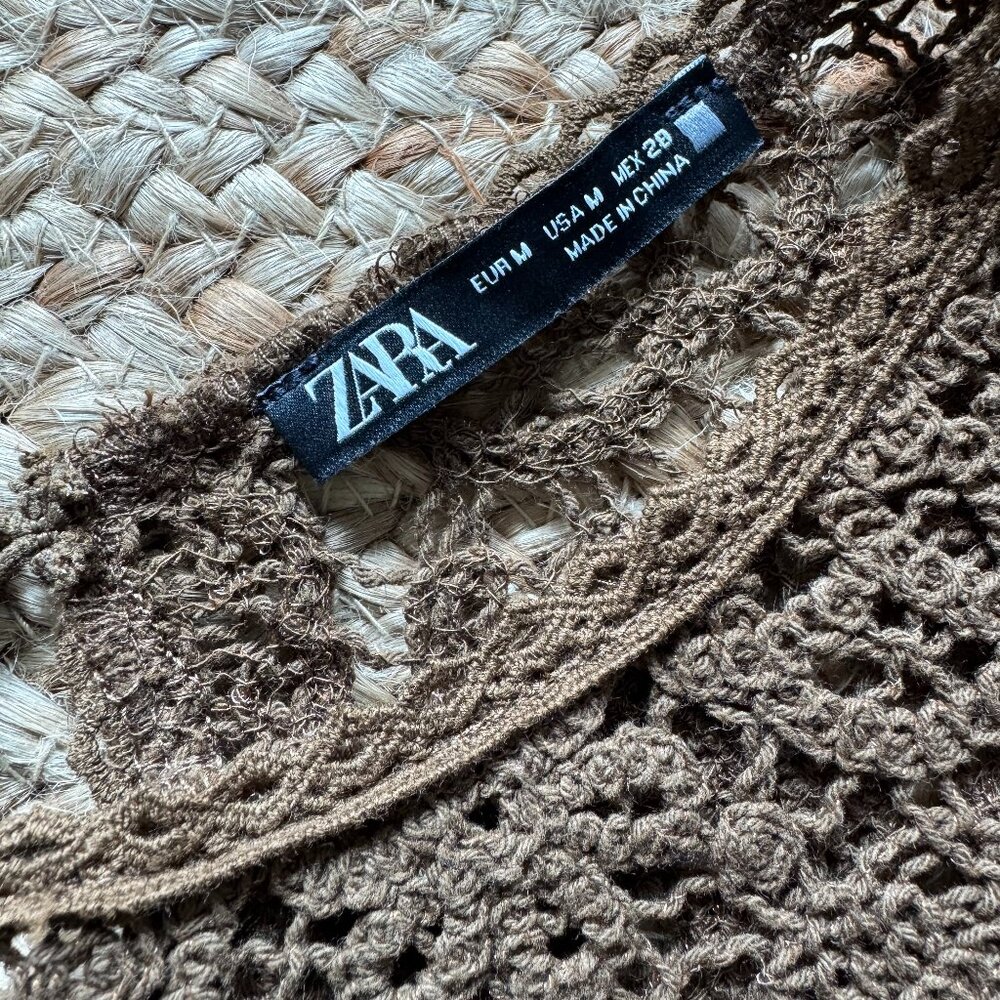 ZARA Crochet Lace Top – Size M – New without tags 🤎 - Picture 8 of 12